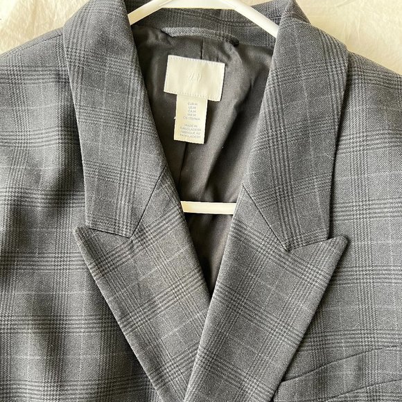 H&M Oversized Grey/Blue Blazer - Picture 5 of 8